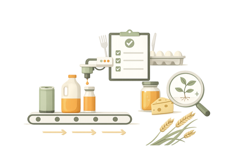 Fiddle inventory dashboard showing food manufacturing production tracking