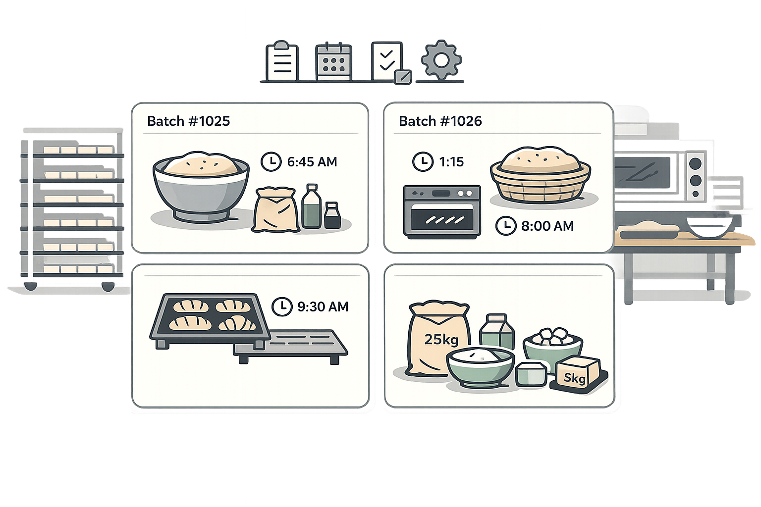 Fiddle batch documentation for bakeries