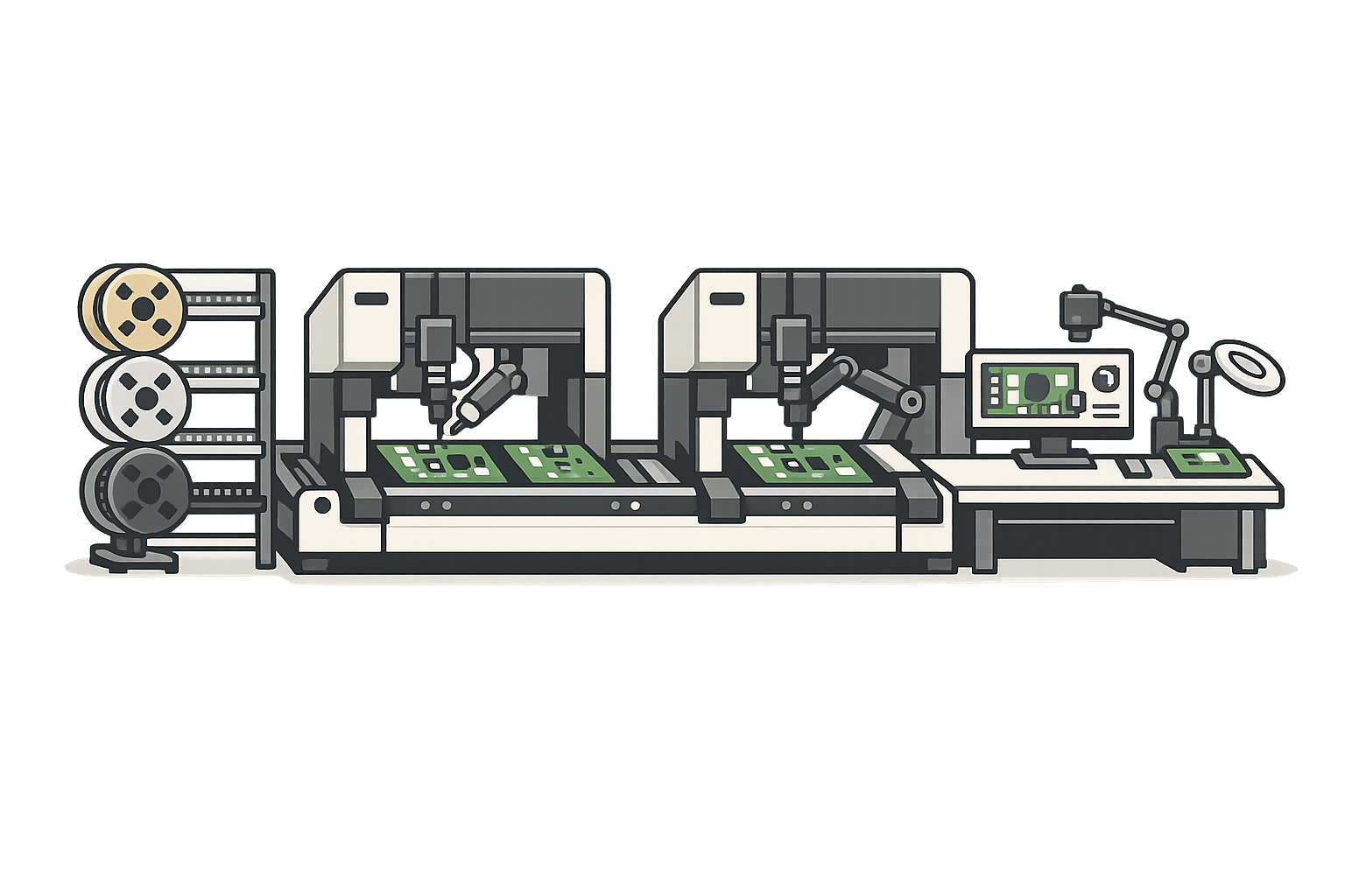 Fiddle inventory dashboard showing electronics assembly component tracking